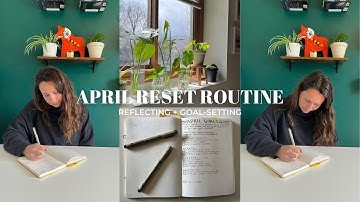 April reset | monthly reset routine, setting goals, reflecting