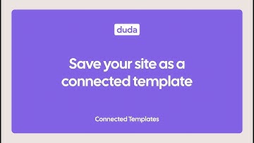 Save your site as a connected template