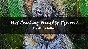 Learn How to Paint a Nut cracking Squirrel🐿 / Step by Step Tutorial🎨 #39