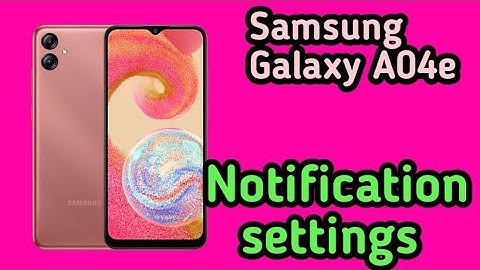 How To Hide Notification Samsung Galaxy A04e, Notification Setting ,