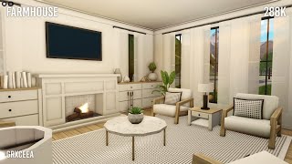 Farmhouse Mansion | Interior | Bloxburg Speedbuild | Grxceea