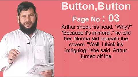 class 11 English book 1 | Button, Button | lesson 1 page 3 | English to Urdu translation
