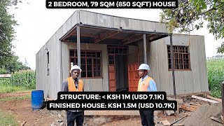 "It might not go beyond Ksh 1.5M ($10.7K)" 2 Bed, 79 SQM House with Hidden Roof