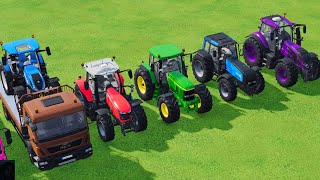 Transporting Double Flatbed Trailer truck vs tractor Traktor Game Farming Simulator 22 Traktory #1 screenshot 2