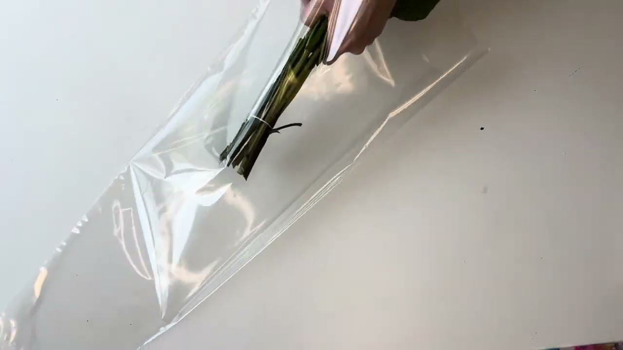 50 Sacs Manches En Cellophane Transparent - Pour Bouquets De Fleurs, 27x10x45 Cm, Gris/or