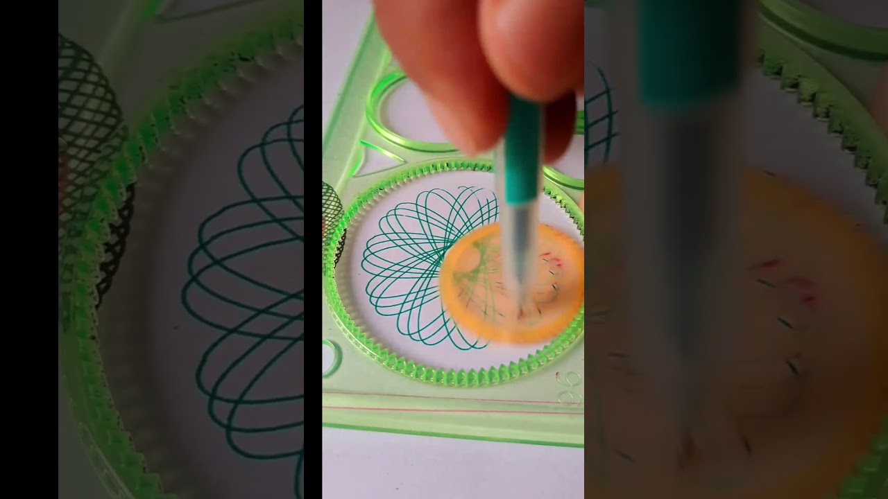 Spirograph with Glow-in-the-Dark Ink! 🌟 