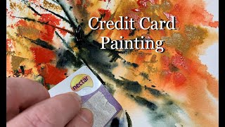 Painting With Only A Card & A Spray Bottle