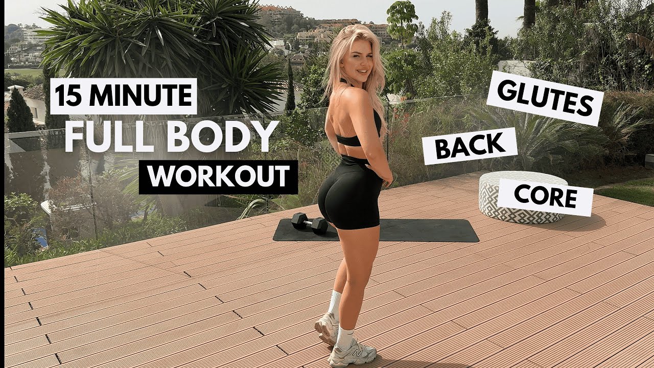 15 MIN FULL BODY WORKOUT | Glutes, Back & Core | No Equipment - YouTube