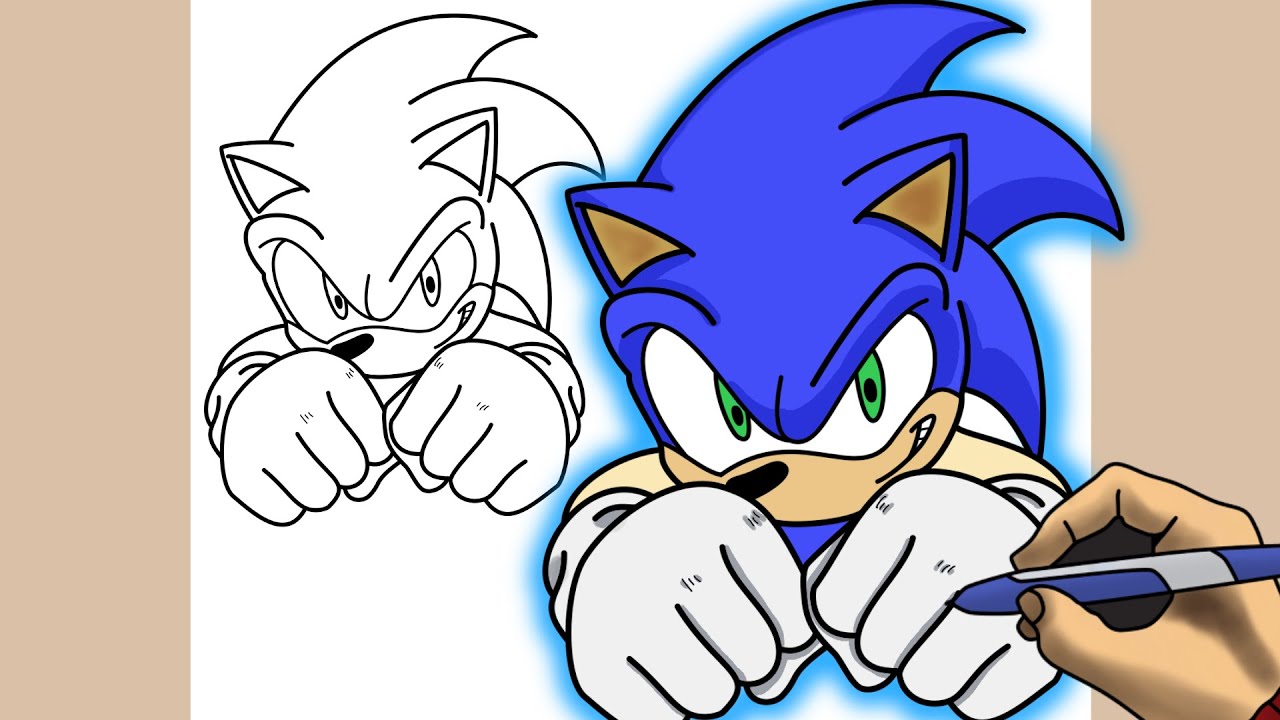 How To Draw Sonic the Hedgehog | Step by Step | Tutorial - YouTube
