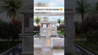 House Exterior Color Combination 🎨 Modern Front Elevation | D5 Render #shorts