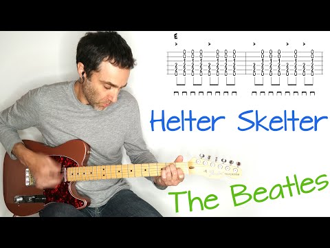 Helter Skelter - The Beatles - guitar lesson / tutorial / cover with tablature