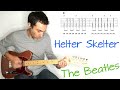 Helter skelter  the beatles  guitar lesson  tutorial  cover with tablature