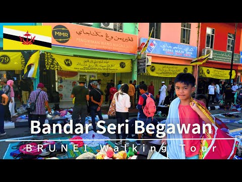 【4K Brunei Walk】Morning Bandar Seri Begawan Walking Tour | August 2025