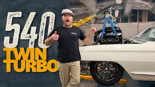THE 540cid TWIN-TURBO BBC FOR MY '61 CADILLAC COUPE DEVILLE IS HERE!