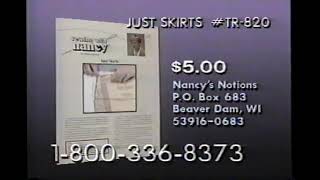 1995 Sewing With Nancy Just Skirts Mail Order Commercial