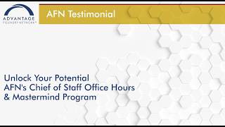 AFN Chief of Staff Testimonial  Angie Parker, Chief of Staff, Mastermind Program Member
