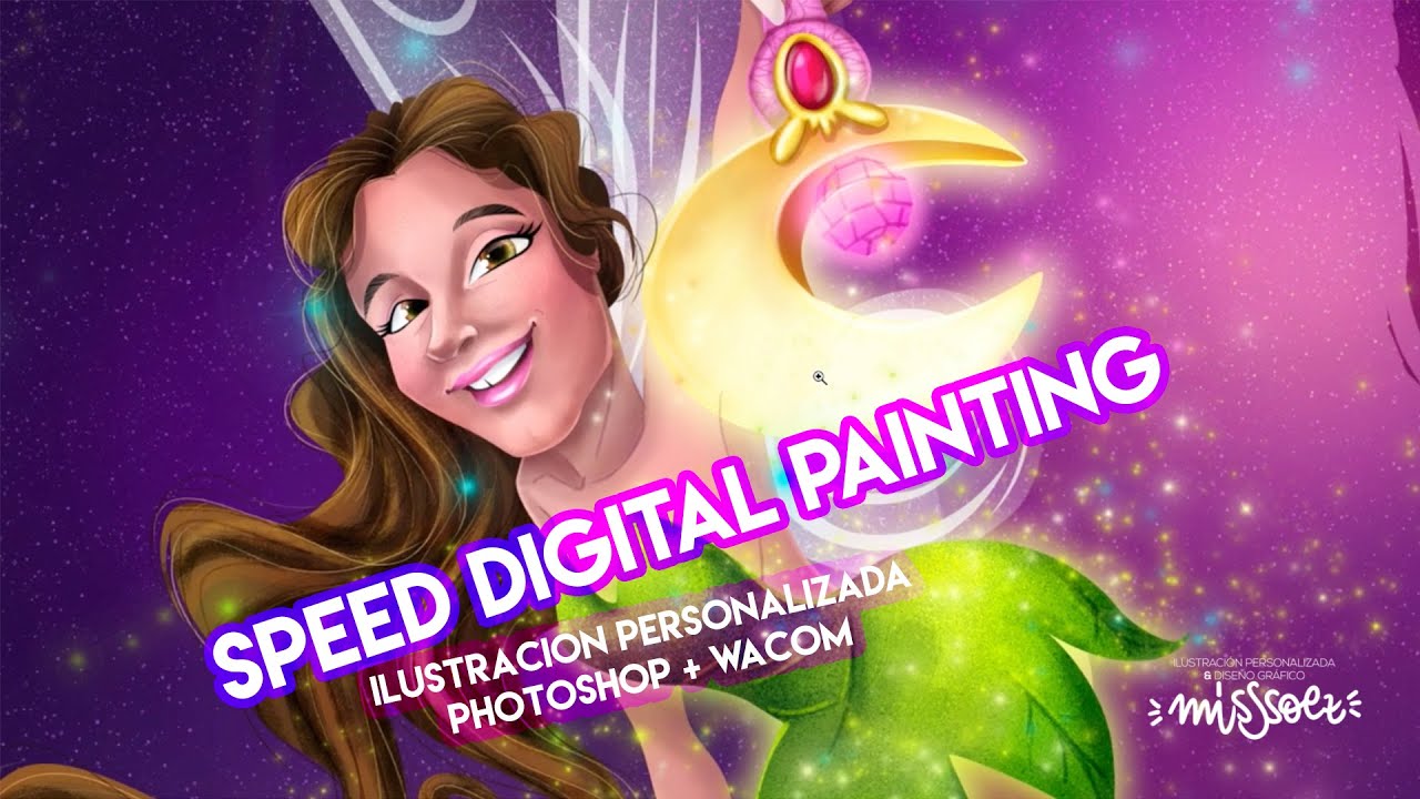 Speed Digital Painting / Photoshop + Wacom / Campanilla + SailorMoon