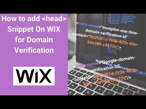 How to add head Snippet On WIX for Domain Verification