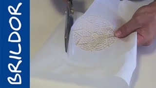 Cómo bordar un tapete de macramé con entretela termofusible 