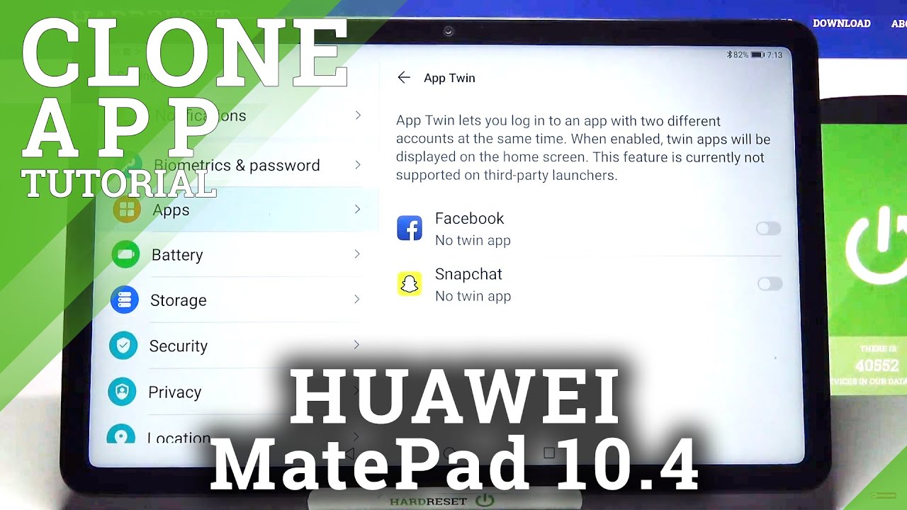 How to Clone Apps in HUAWEI MatePad 10.4 Duplicate Apps YouTube