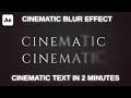 Cinematic Smooth Text Animation in After Effects | After Effects Tutorials Text Animation
