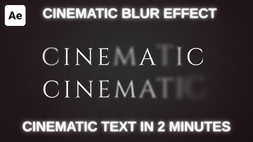 Cinematic Smooth Text Animation in After Effects | After Effects Tutorials Text Animation
