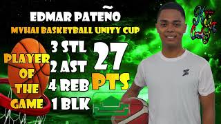 Edmar Pateno Player Of The Game Friday Warriors Vs Romvi Mvhai Basketball Unity Cup