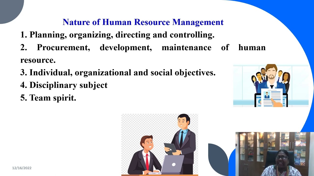 Dr D Amutha Objectives, Nature and Scope of Human Resource Management