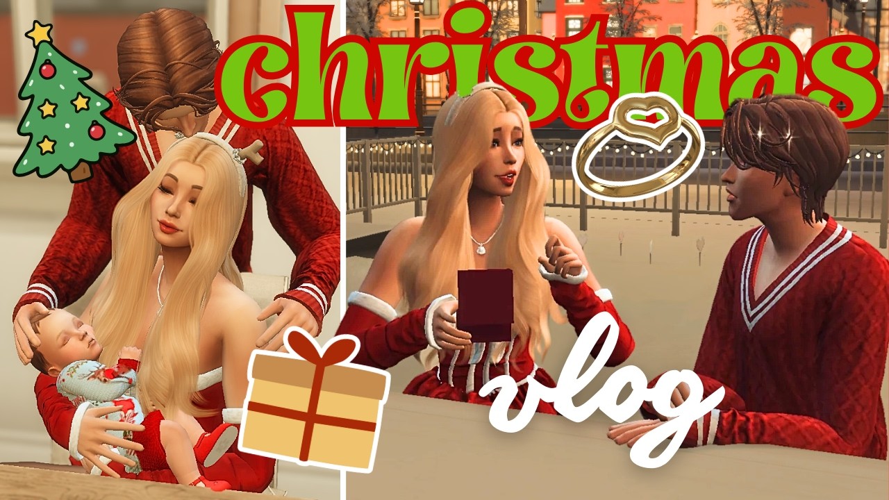 Tyler PROPOSED!!! Christmas Vlog 2025 - The Sims 4
