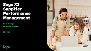 Sage X3 Supplier Performance Ranking Capabilities