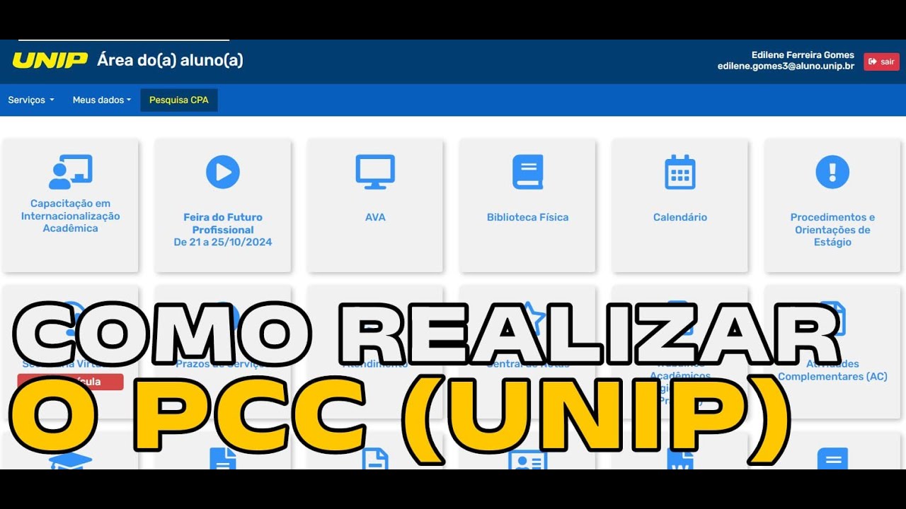 Como encontrar e realizar o PCC (prática como componente curricular) da UNIP