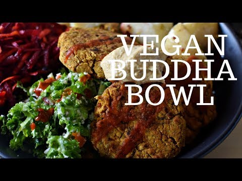 Buddha Bowl With Chickpea Patties - (Vegan)