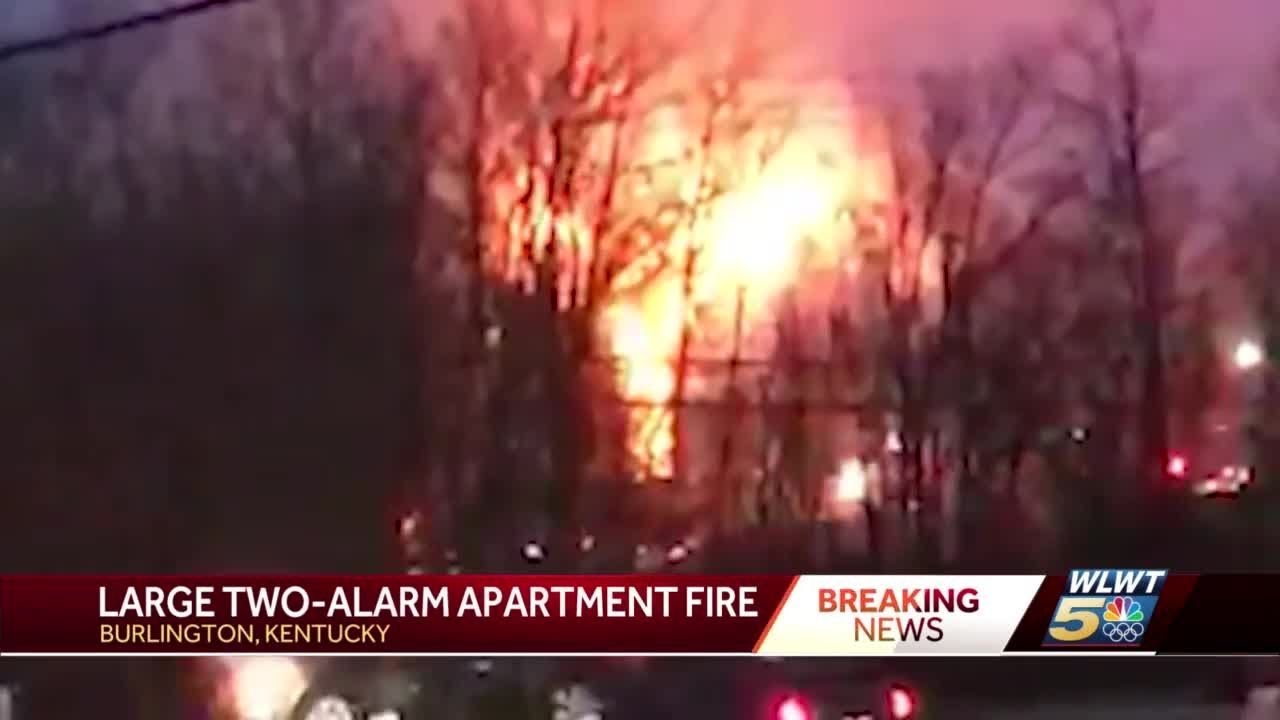 Massive fire engulfs Burlington apartment building