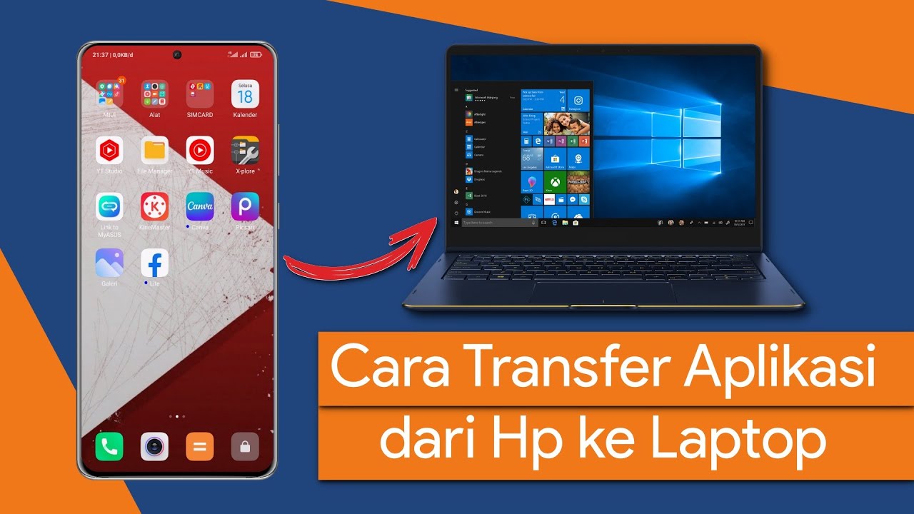 Cara Transfer Aplikasi dari Hp ke Laptop - YouTube