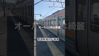 興津駅から普通熱海行211系を見送る事ができました。 #鉄道 #railwaystation #東海道本線 #211系 #jr東海