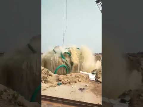 خزان يخفس داخل الارض بعد تعبئته