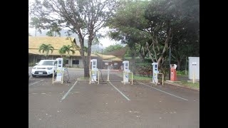 Electric car charging station on Maui