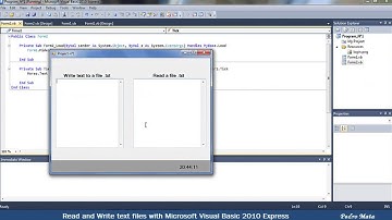 Read and write text files with Microsoft Visual Basic 2010 Express