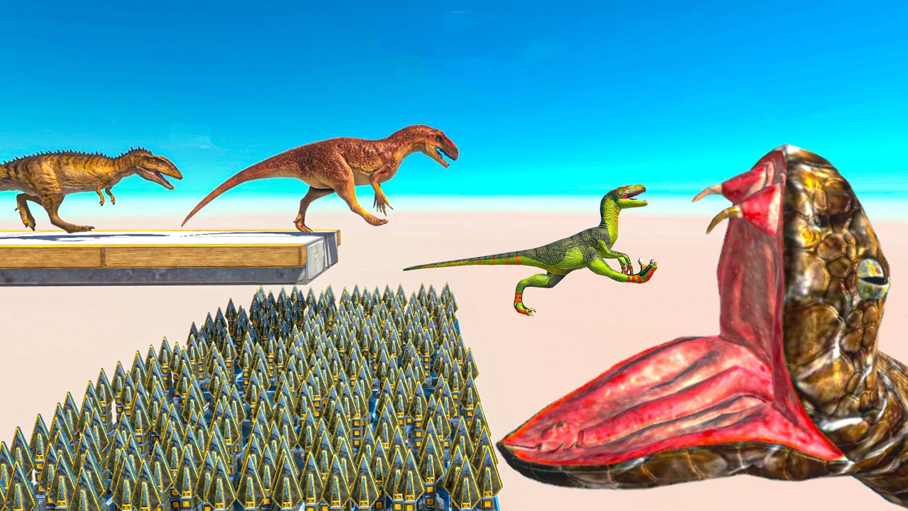 Deadly Jump Over Spikes Who Can Survive? Animal Revolt Battle Simulator