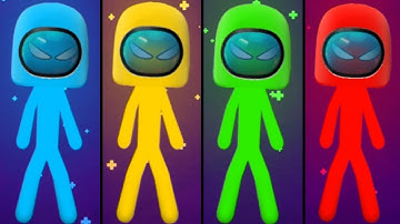 Stickman Party 1 2 3 4 - AMONG US Minigames 2021 Gameplay Walkthrough ( android / ios )