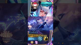 GACOR X500 Eudora Maniac 😁 #mobilelegends #maniac #eudora