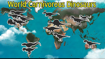 Dinosaur map | Carnivorous Dinosaur World Map | Carnivorous dinosaur world distribution map | 딩동TV