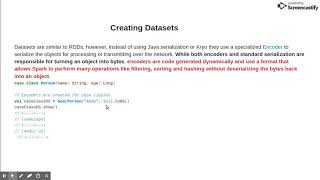 Spark SQL API for Datasets Examples