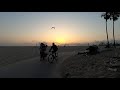 4K Sunset walk to Santa Monica Pier