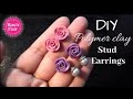Polymer clay Jewellery Tutorial for Beginners |Polymer Clay Studs |Polymer Clay Rose stud tutorial