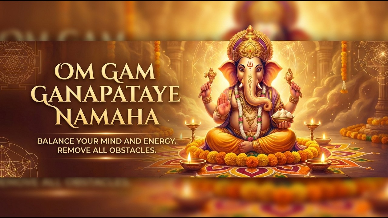 Remove All Obstacles | Om Gam Ganapataye Namah (1 Hour Ganesha Mantra)