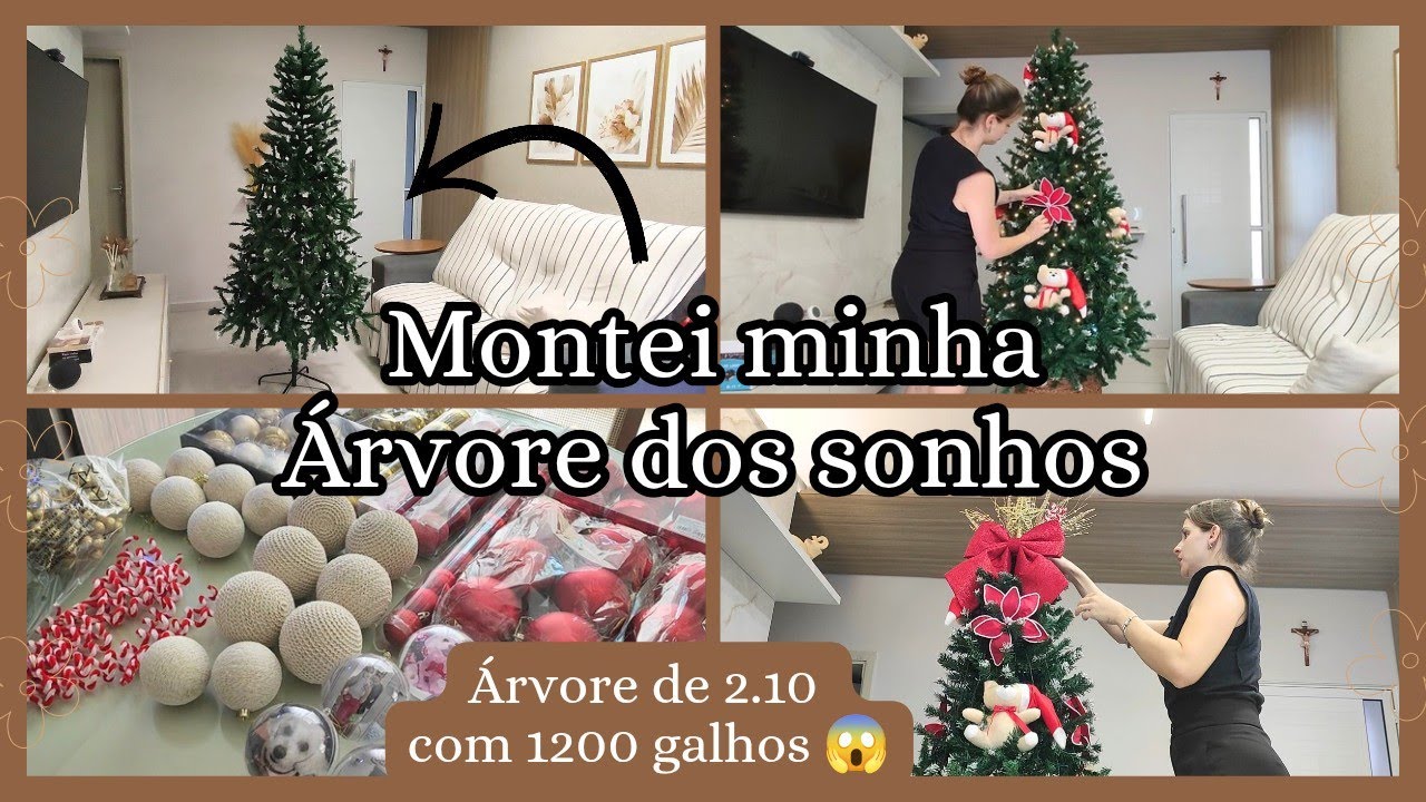 Essa é a ÁRVORE DE NATAL mais LINDA que já montei 😍🎄 UNBOXING Árvore de natal FIVINA! ✨