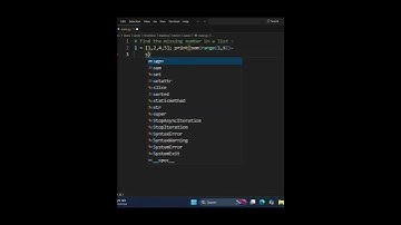 Find the missing number in list #shorts #python