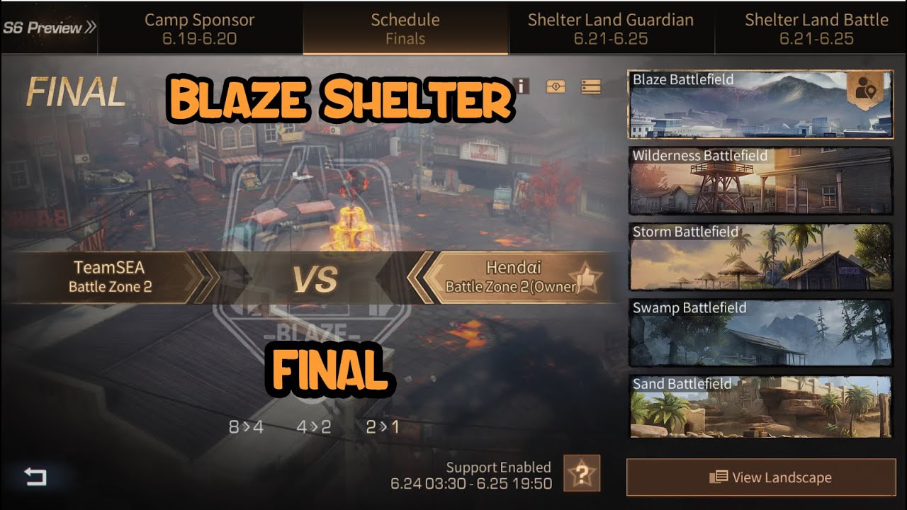 LIVE - ShelterLand Blaze Final  Hendai (CT) VS TeamSEA (CT)