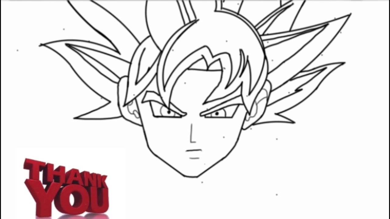 COMO DIBUJAR A GOKU ULTRA INSTINTO DRAGÓN BALL - YouTube